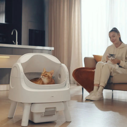 Petpivot Autoscooper 11 Open-Top Automatic Self-Cleaning Cat Litter Box with Bonus 60 Waste Bags (80 Total) - Limited-Time Offer Until July 2