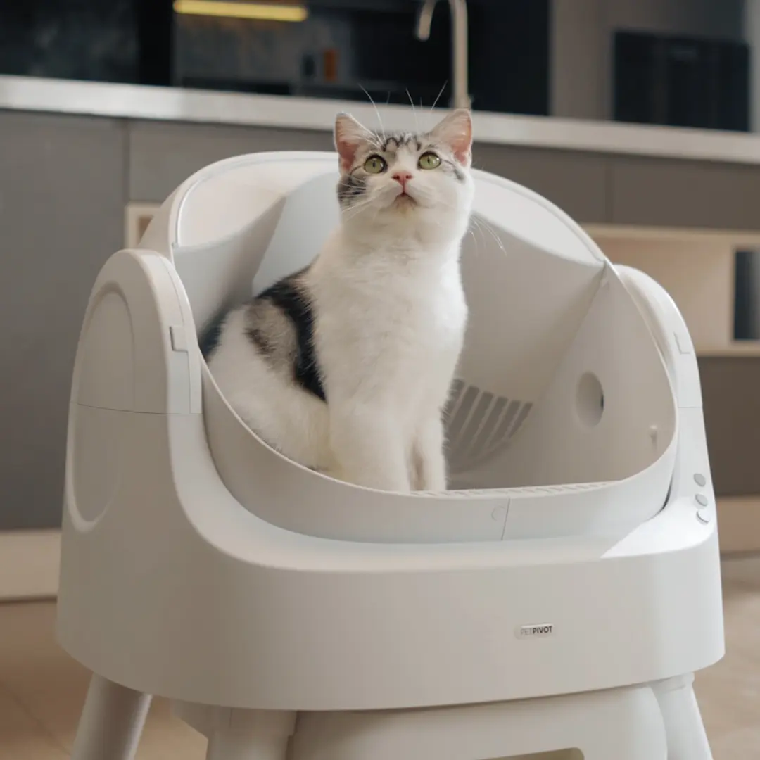 Petpivot Autoscooper 11 Open-Top Automatic Self-Cleaning Cat Litter Box with Bonus 60 Waste Bags (80 Total) - Limited-Time Offer Until July 2